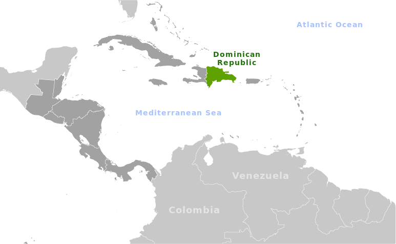 Dominican Republic location label