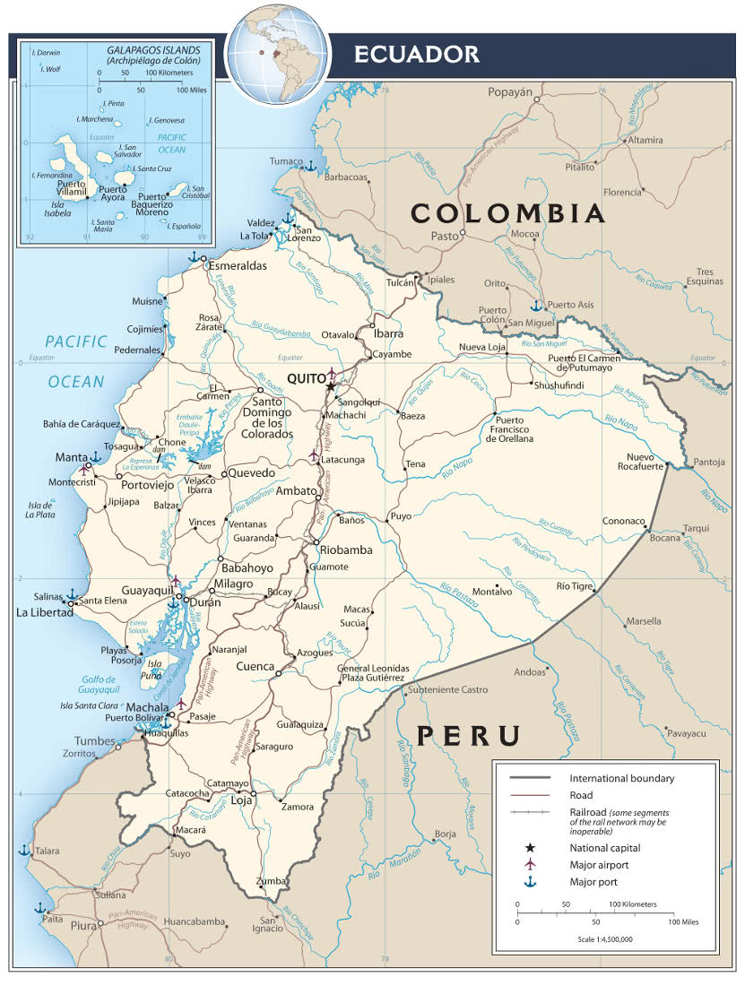 Ecuador map 2011