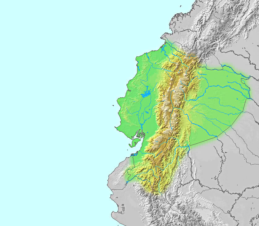 Ecuador topographic