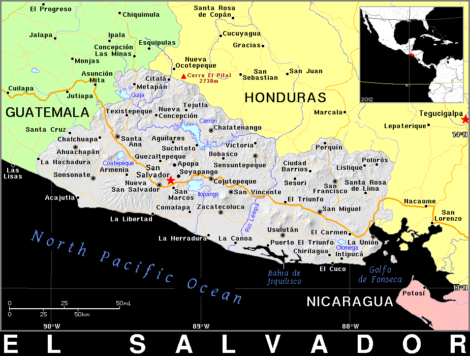 El Salvador dark detailed