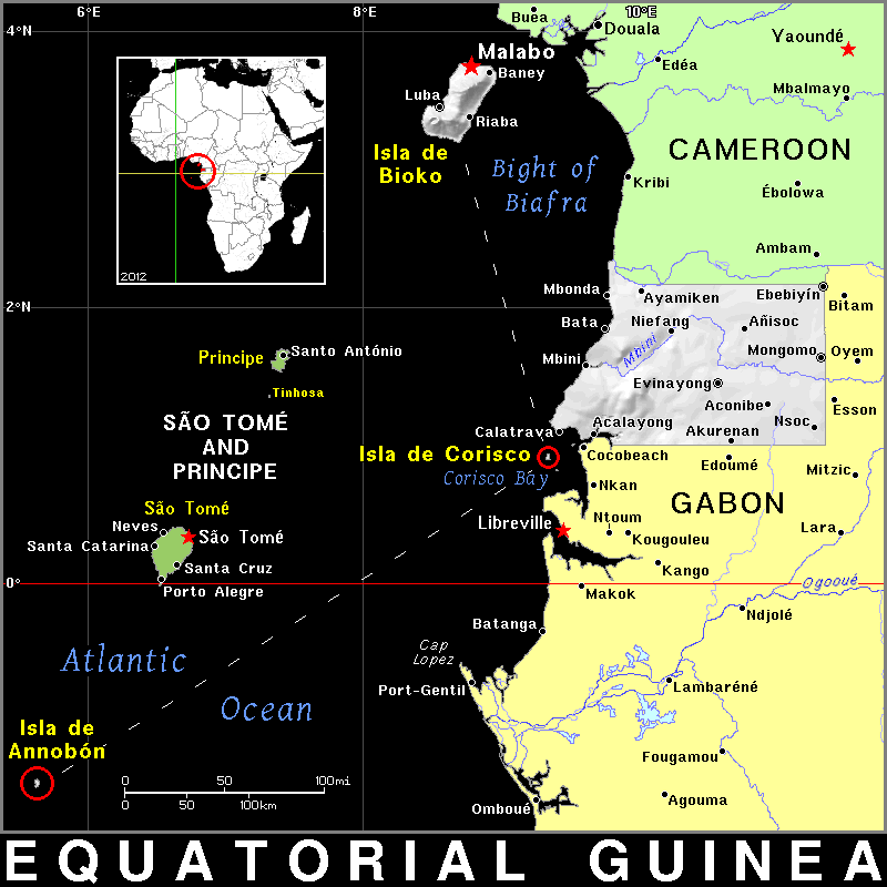 Equatorial Guinea dark detailed