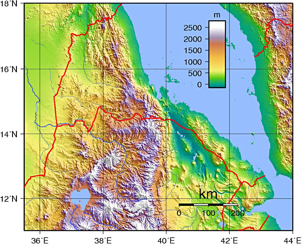 Eritrea Topography