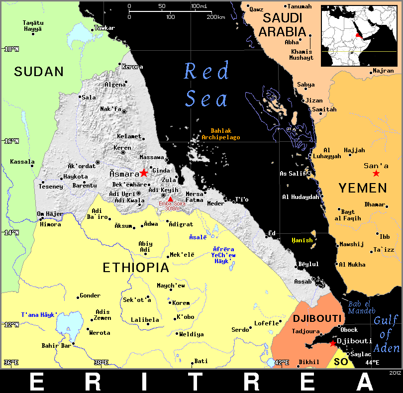 Eritrea dark detailed