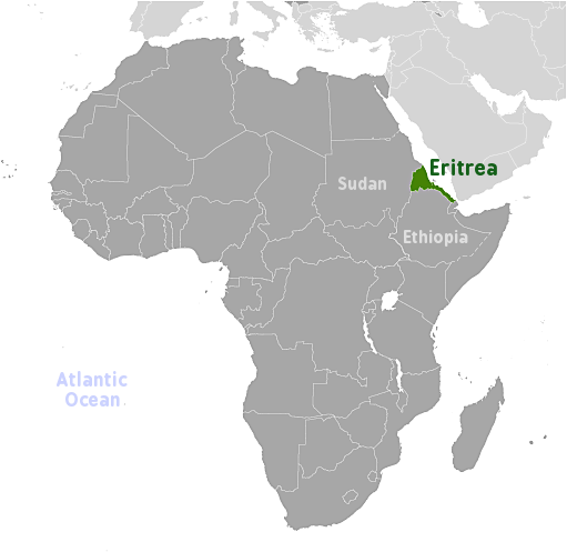 Eritrea location label