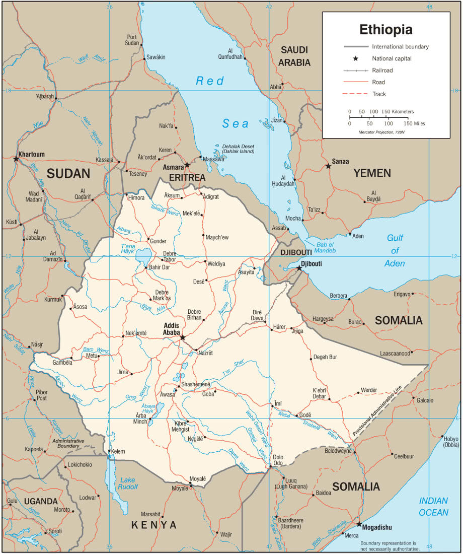 Ethiopia map 2000
