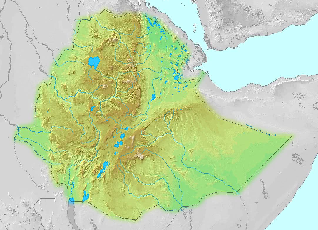 Ethiopia topographic