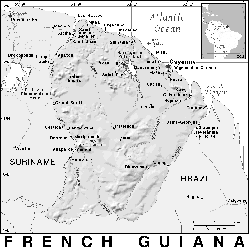 French Guiana BW