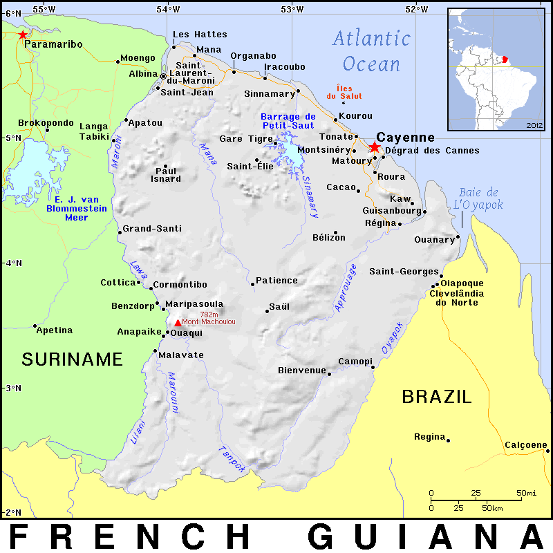 French Guiana detailed