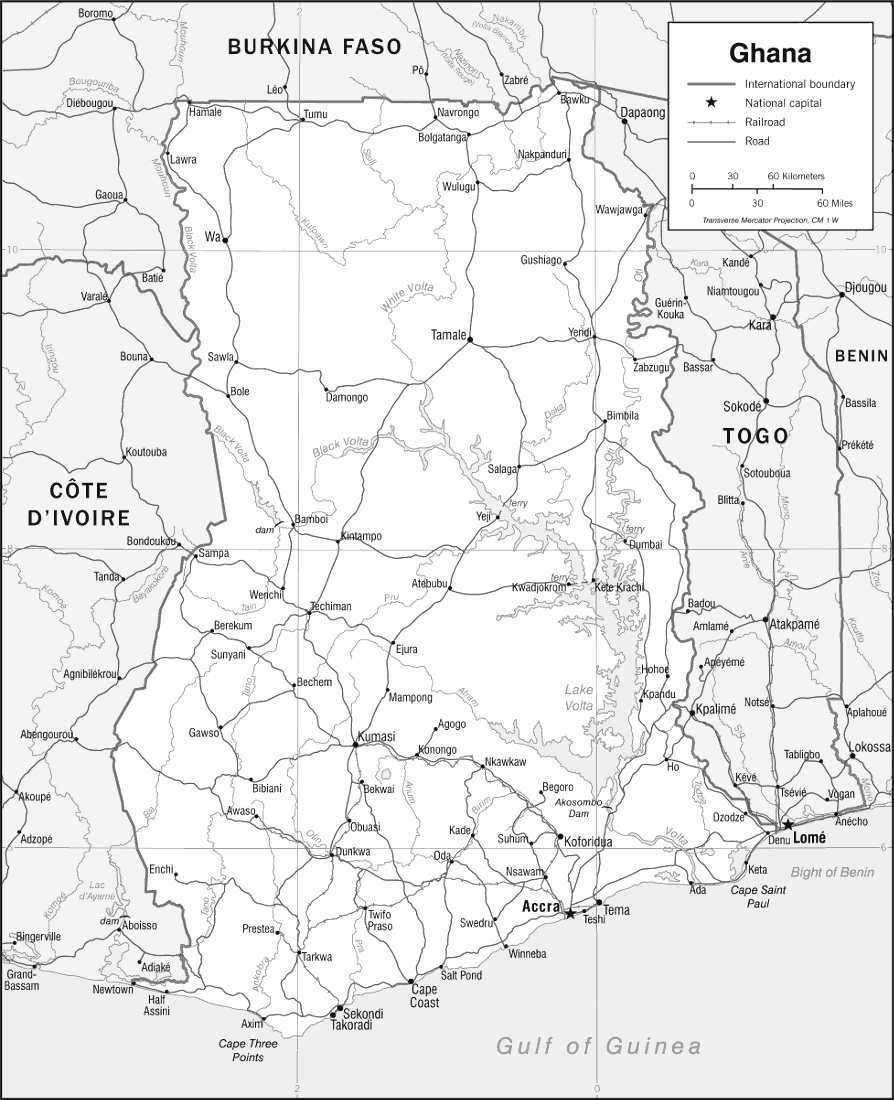 Ghana map 2007