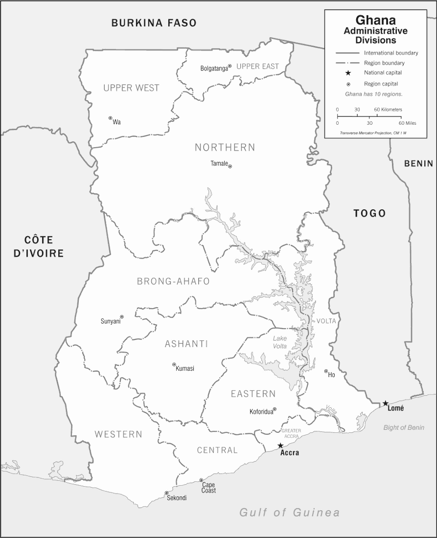 Ghana regions 2007