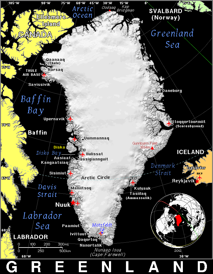 Greenland dark detailed