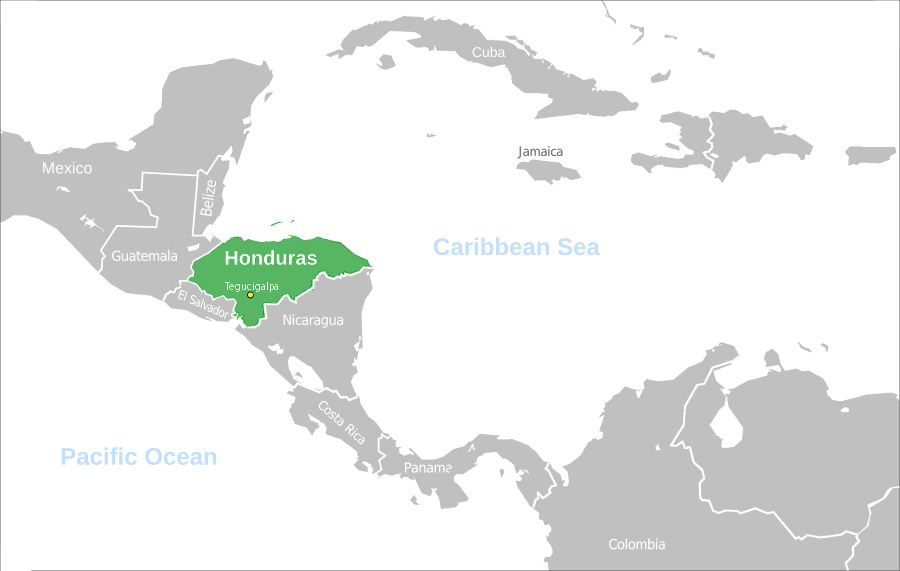 Honduras location label