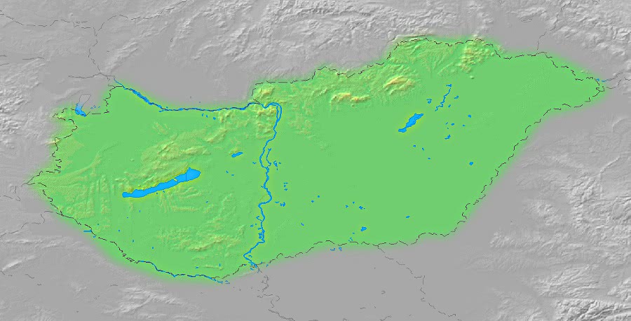 Hungary topographic