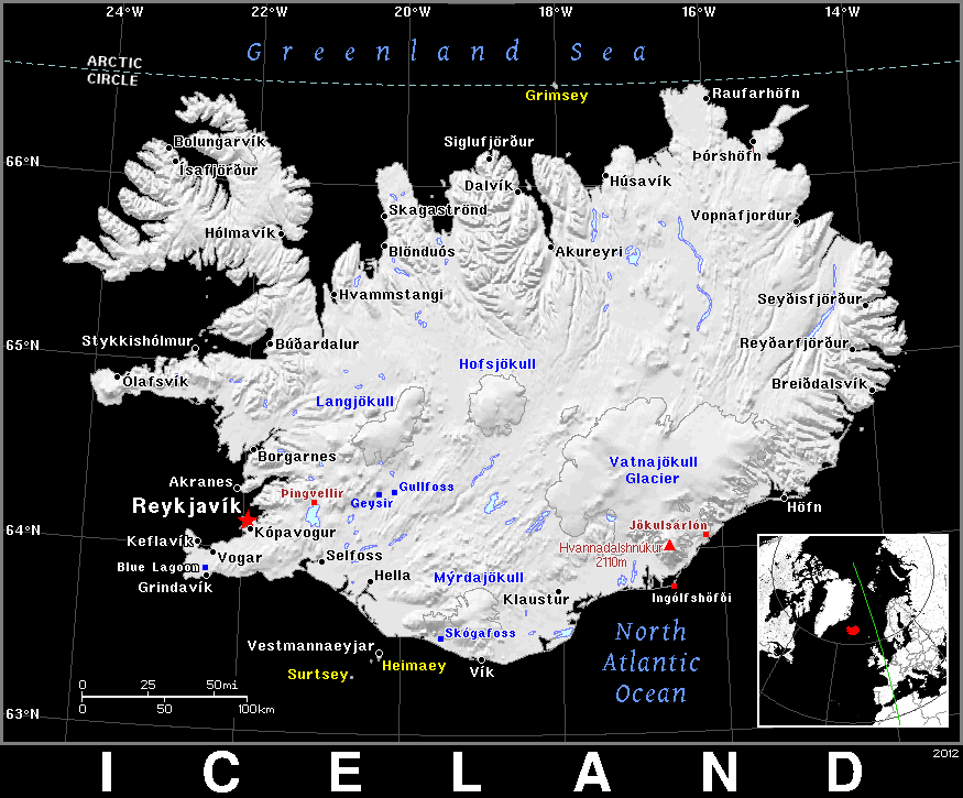 Iceland dark detailed