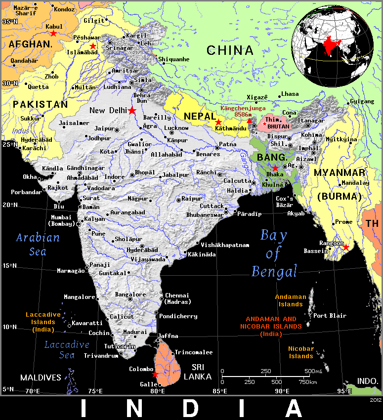 India dark detailed
