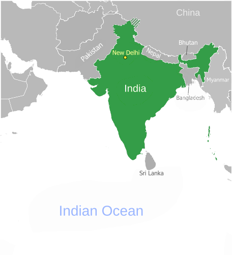 India location label