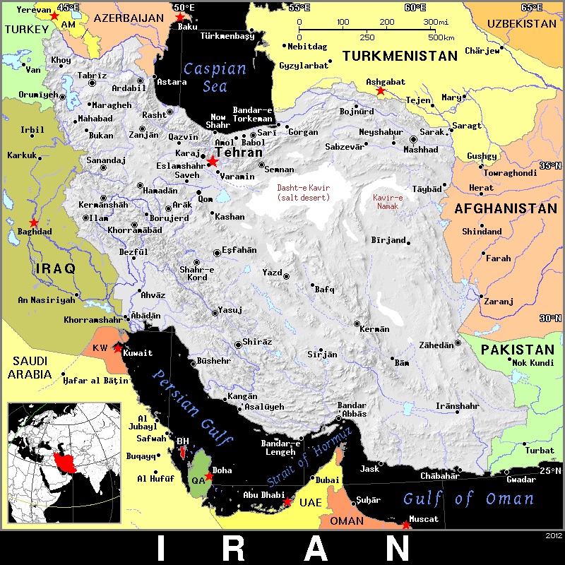 Iran dark detailed
