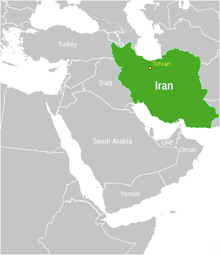 Iran location label