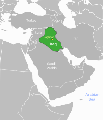 Iraq location label