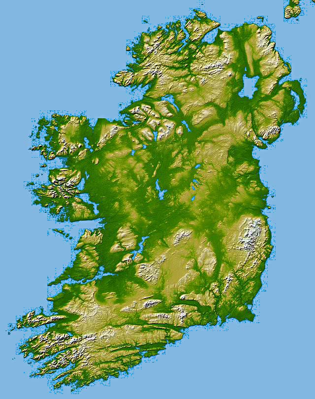 Ireland topographic