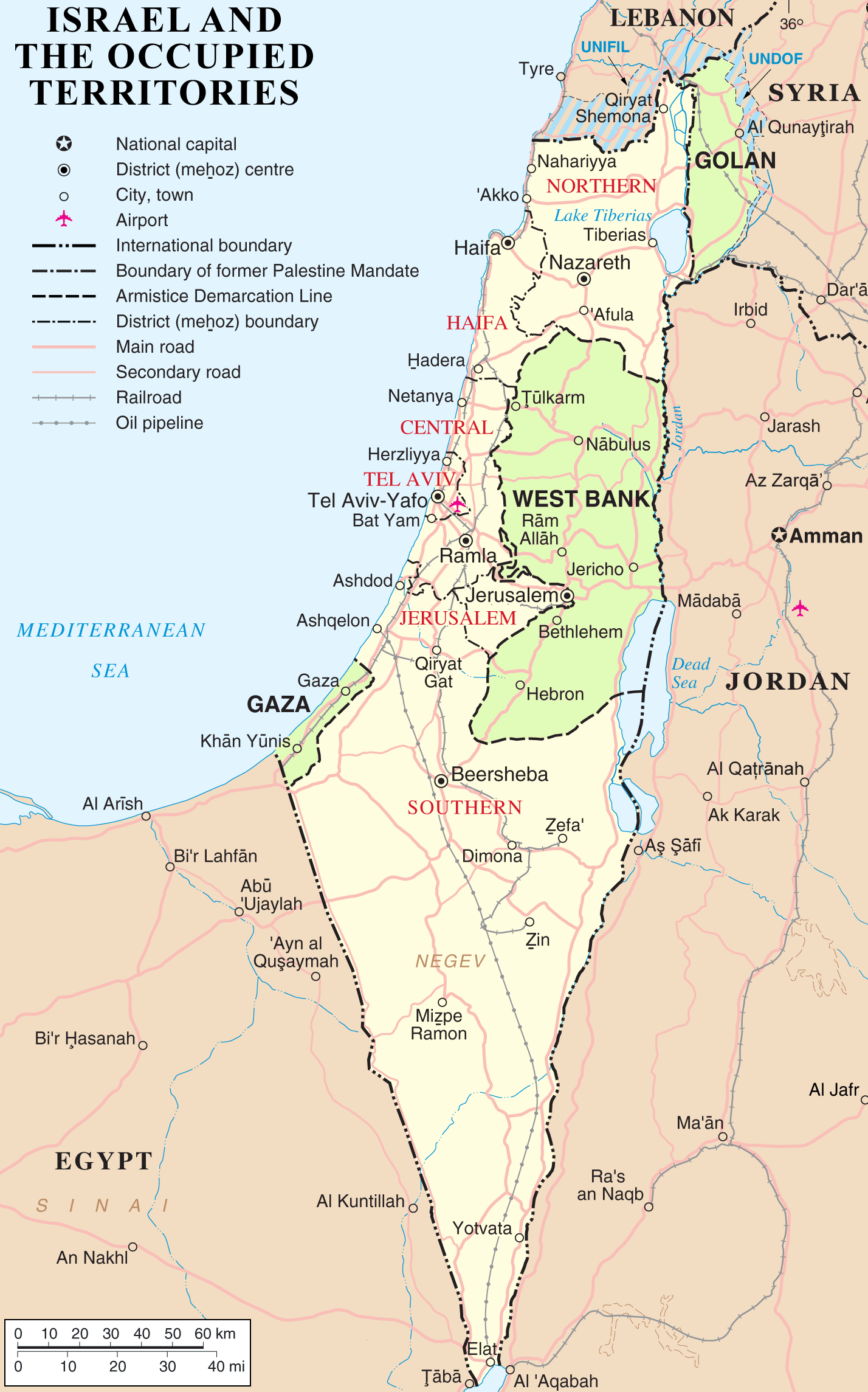 Israel and occupied territories 2007