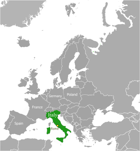 Italy location label