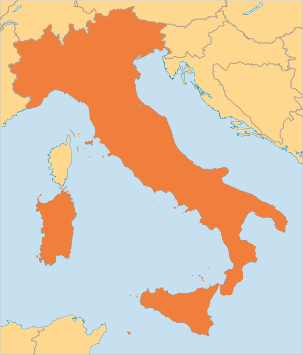 Italy location map
