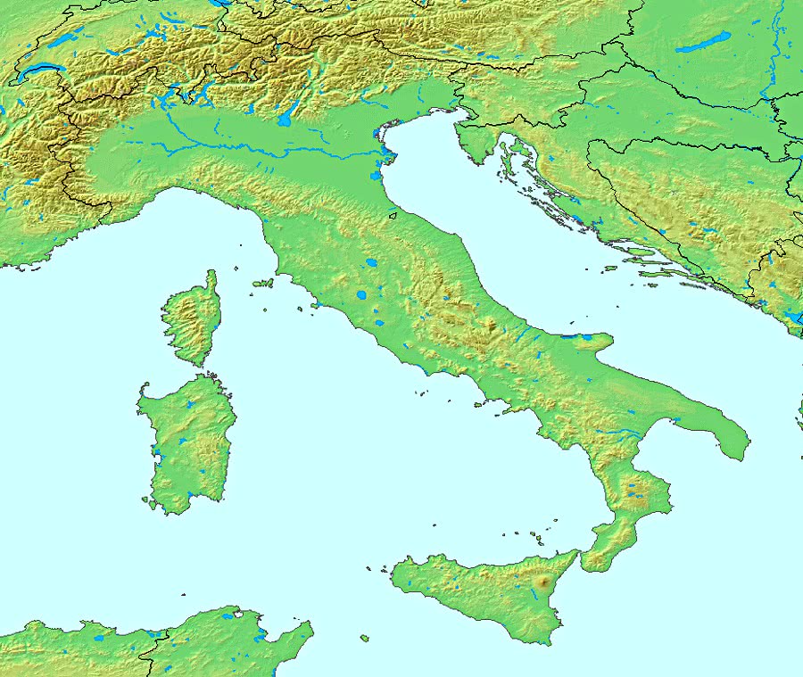 Italy topography