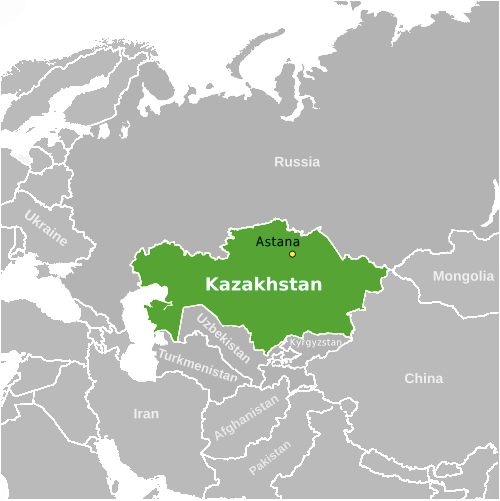 Kazakhstan location label