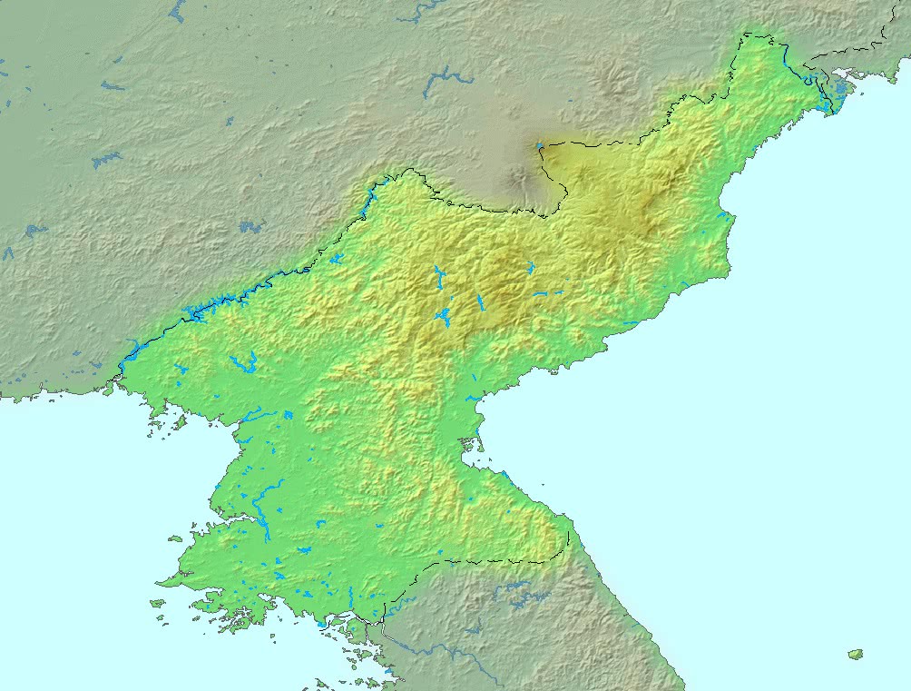 Korea North topographic