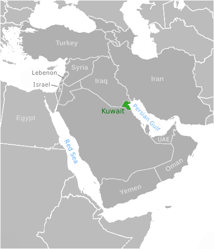 Kuwait location label