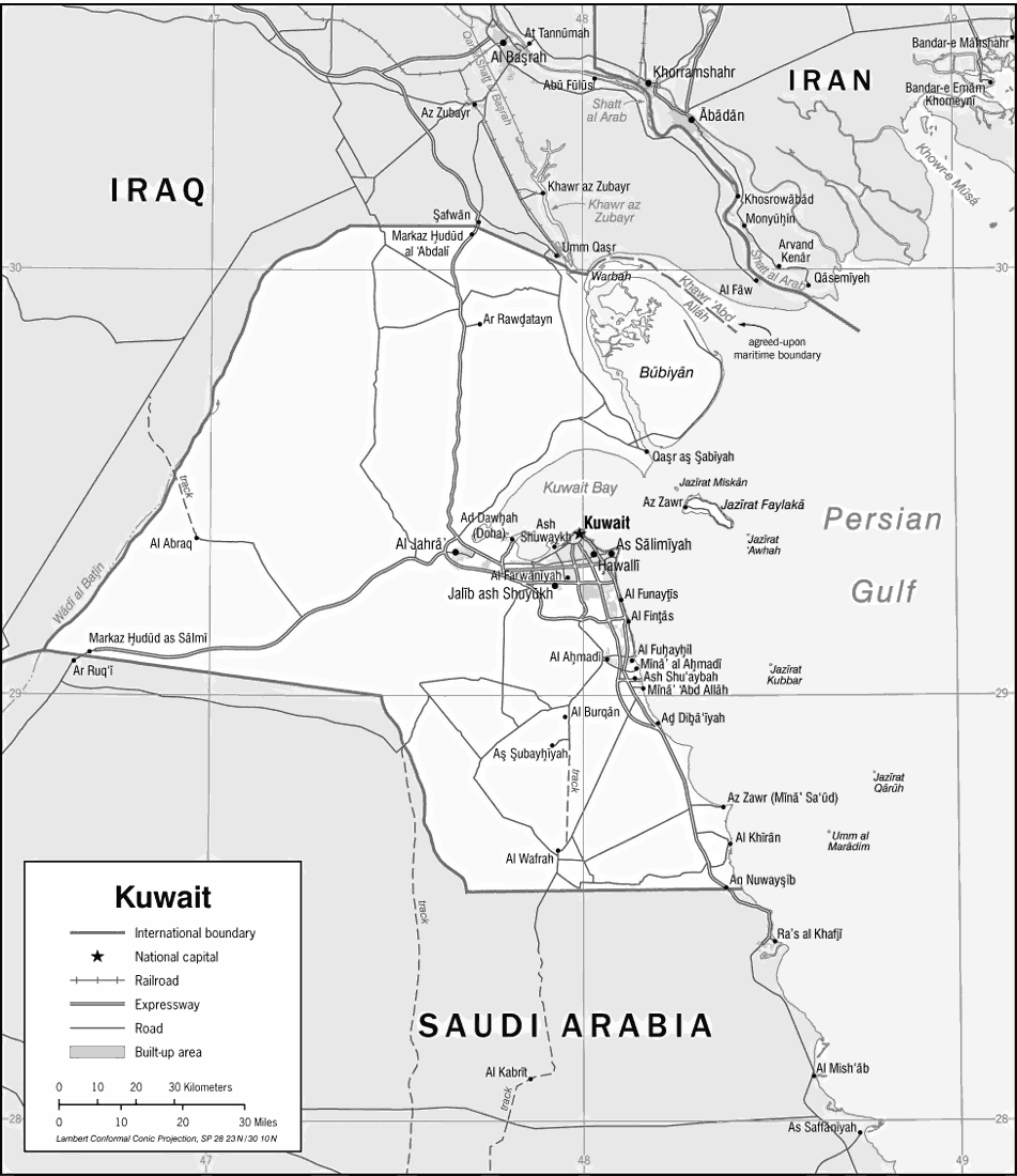 Kuwait map 2006
