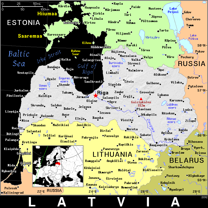 Latvia dark detailed