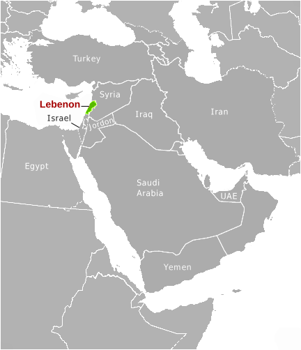 Lebanon location label