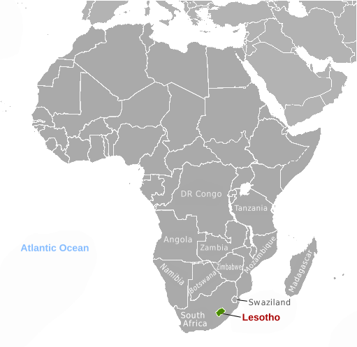Lesotho location label