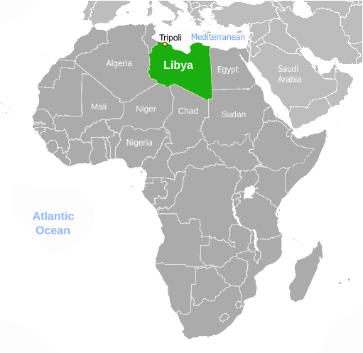 Libya location label