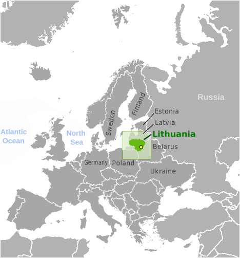 Lithuania location label