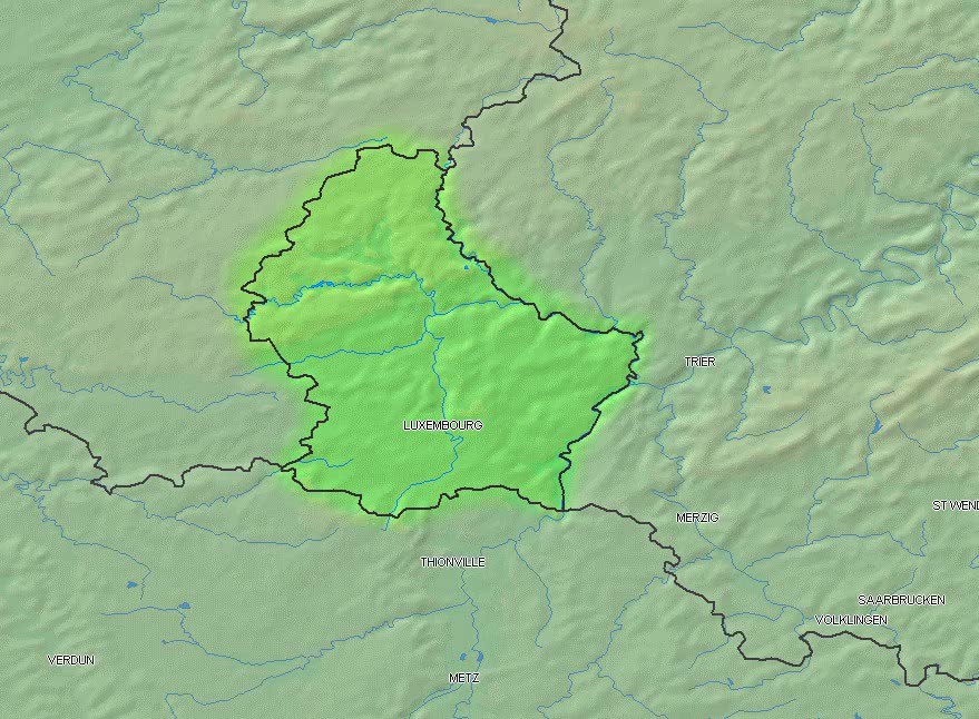 Luxembourg topographic