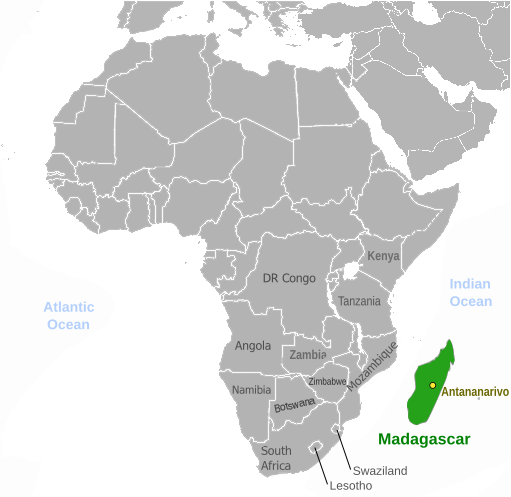 Madagascar location label