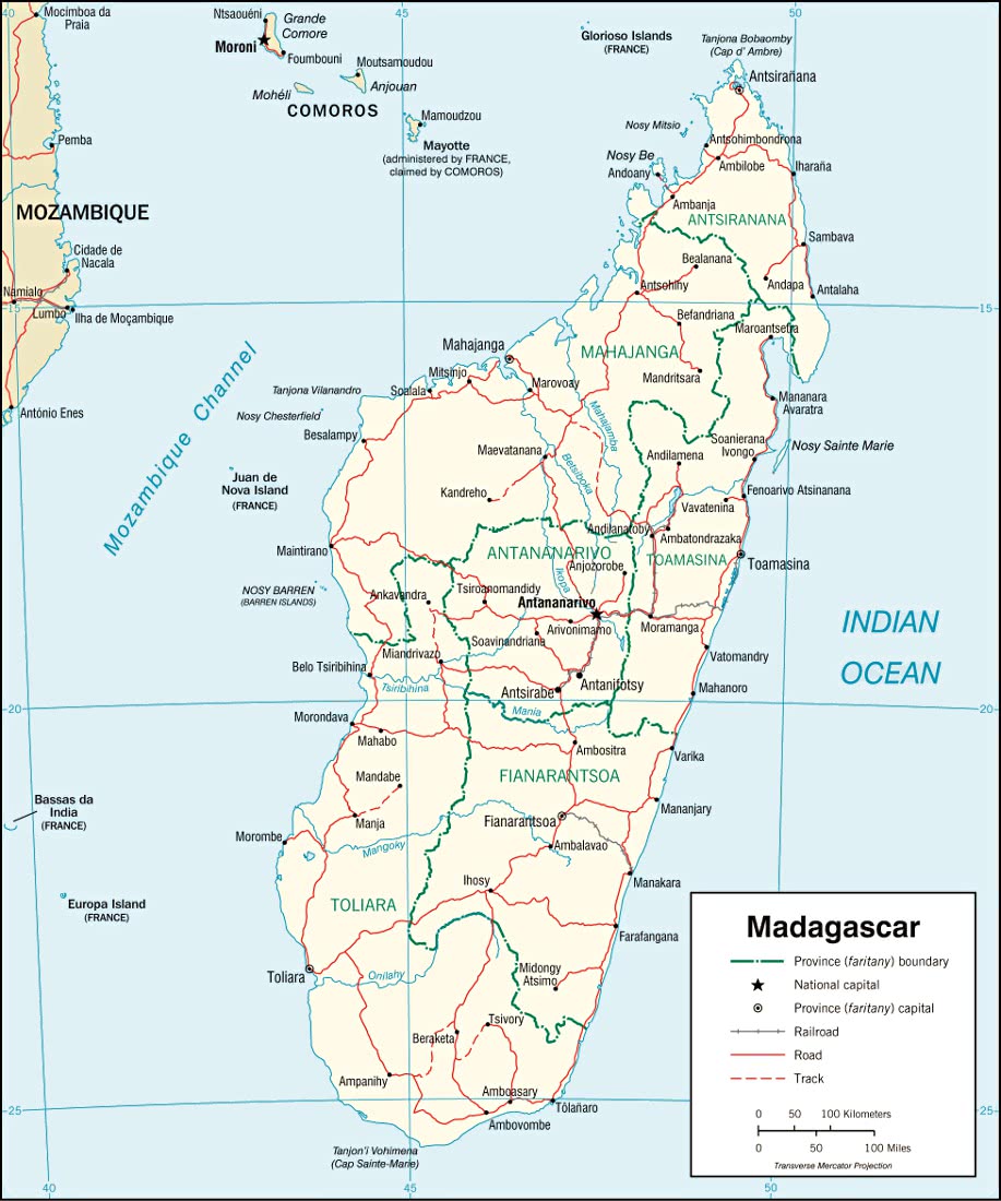 Madagascar map 2003