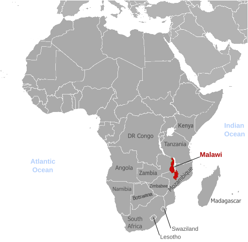 Malawi location label