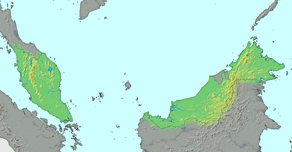 Malaysia topographic