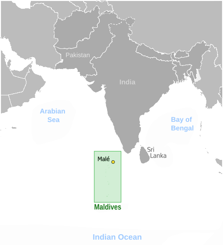 Maldives location label