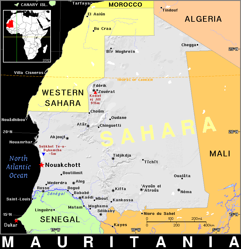Mauritania dark detailed