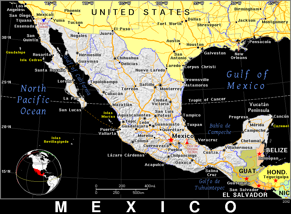 Mexico dark detailed