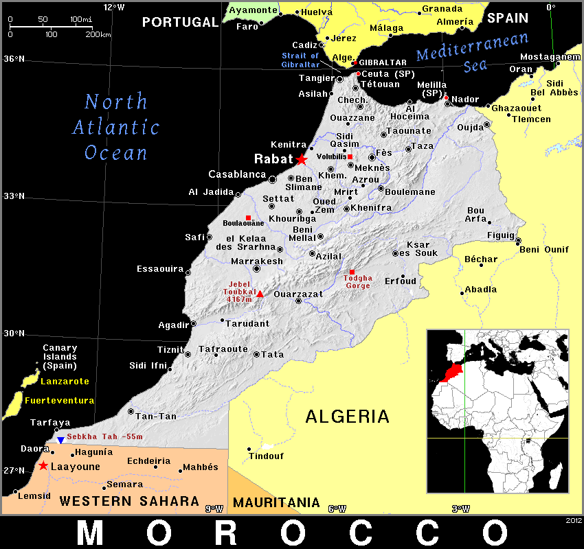 Morocco dark detailed