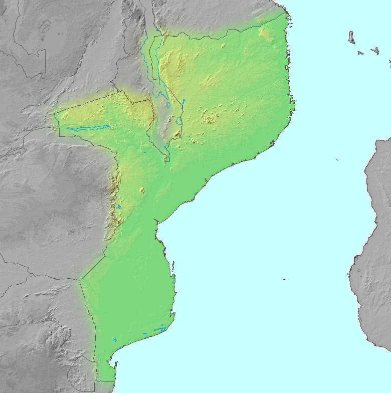 Mozambique topographic