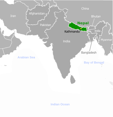 Nepal location label