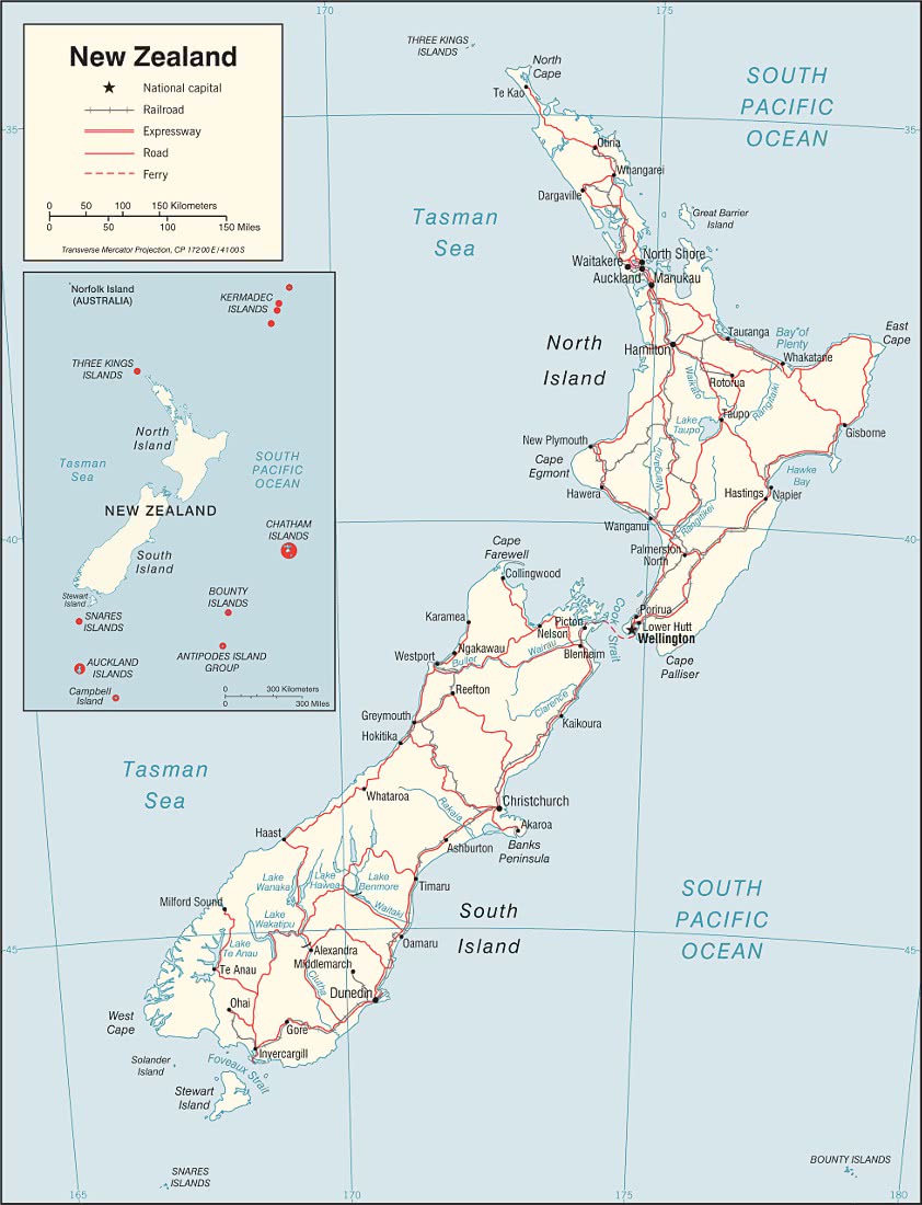 New Zealand map 2006