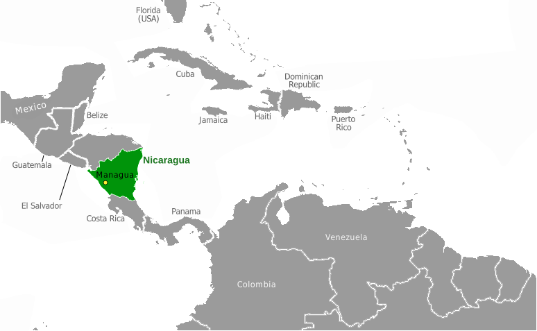 Nicaragua location label